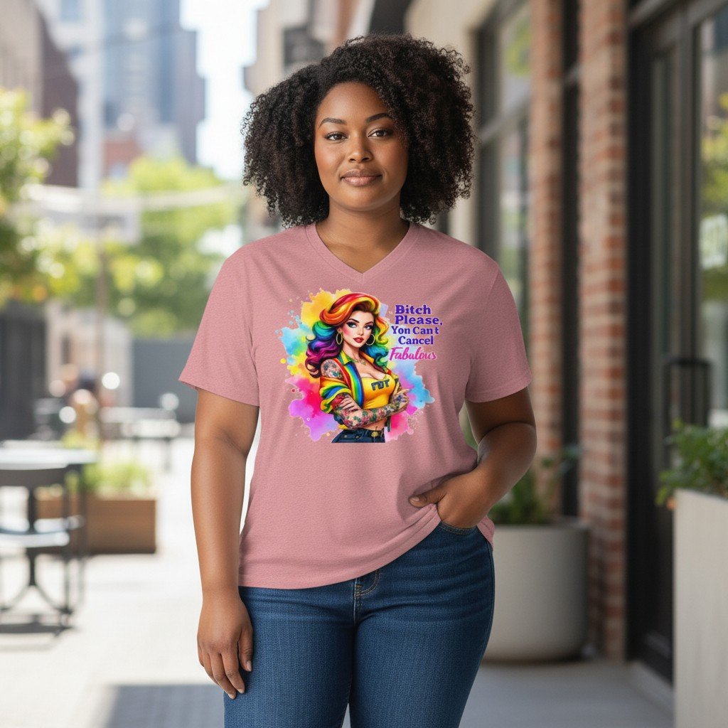 BitchPleaseYouCan_t Graphic t-shirt featuring an illustrated confident figure with an explicit empowerment statement