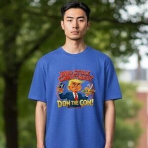 Unisex graphic t-shirt with illustrated character design centered on the chest