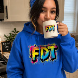 FDT Graffiti Style Graphic Hoodie – Bold Statement Pullover
