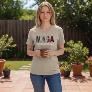 Graphic t-shirt featuring bold lettering with a cultural and political statement design.