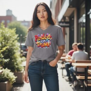 Pendejos For Trump Graffiti Text Graphic T-Shirt
