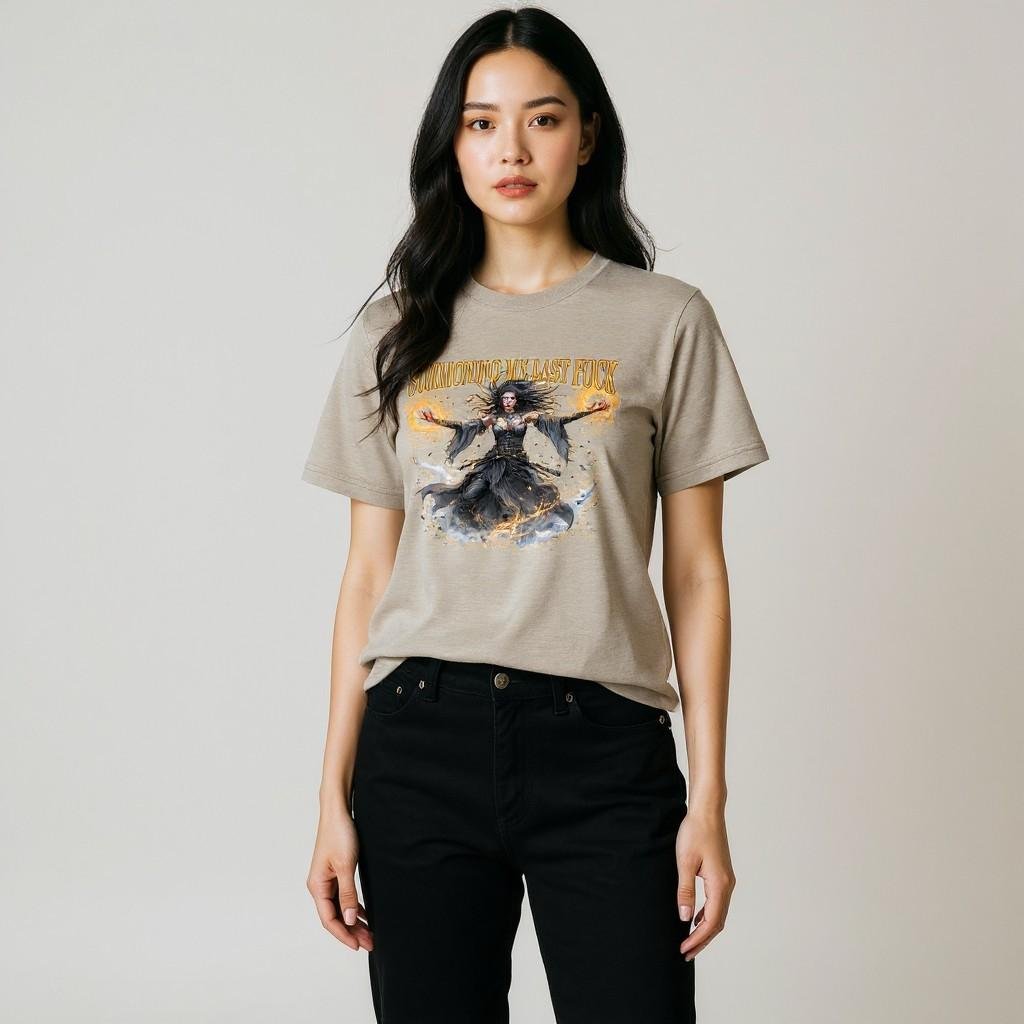 SummoningMyLast Sorceress summoning spell with bold sarcastic text graphic t-shirt