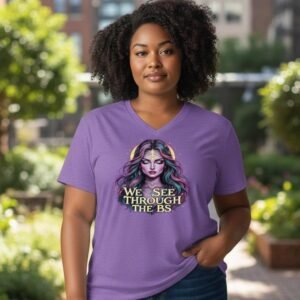 We see through the BS mystical third eye graphic t-shirt
