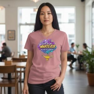 Unisex graphic T-shirt featuring a genie lamp illustration with the phrase “I want for you whatever you want for immigrants.”