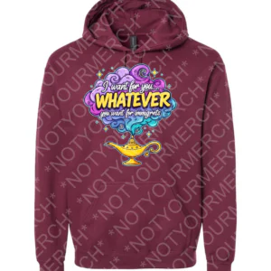 Unisex pullover hoodie featuring illustrated wish imagery with the phrase I want for you whatever you want for immigrants.