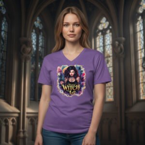 Wicked Witch of the Left Graphic V-Neck T-Shirt – Bold Political Art Design