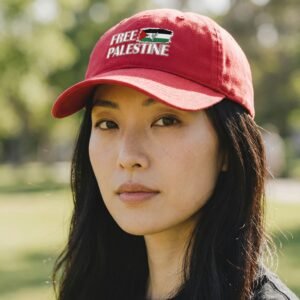 dad hat featuring colorful “FDT” lettering in a paint-splatter style.