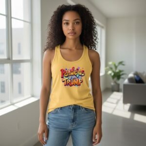 Pendejos for Trump Fitted Racerback Tank – Bilingual Political Protest Shirt