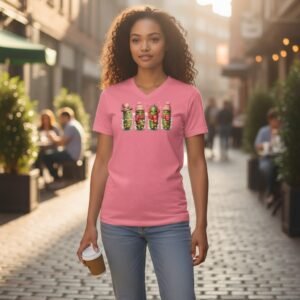 Cute pickle t-shirt featuring four pickles in mason jars with heart accents.