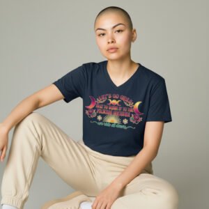 Let’s Go Girls Burn It to the Ground feminist western slogan t-shirt with moon and rose accents.