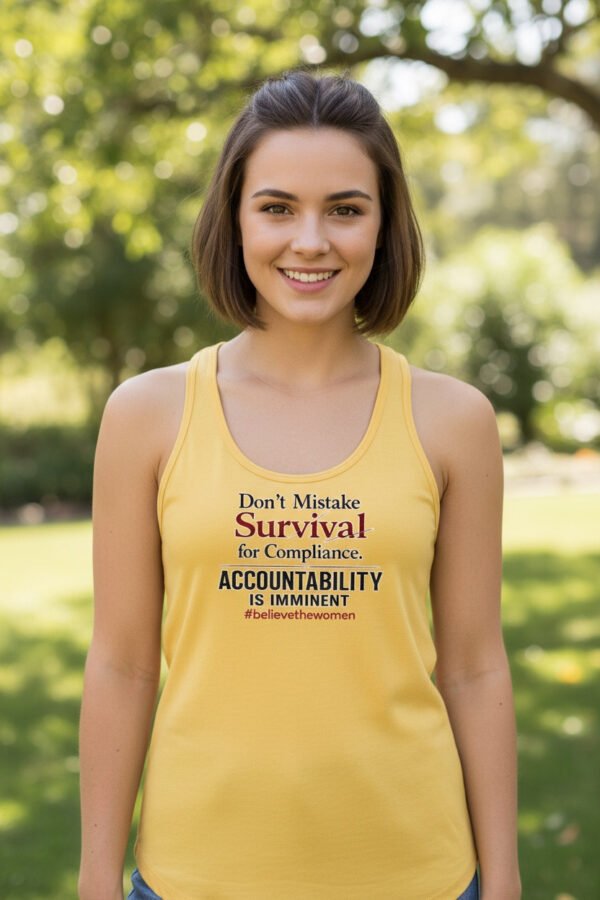 Accountability Is Imminent Statement Graphic Fitted Tank – notyourmerch.com